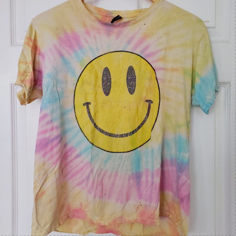 Vintage Smiley Face Tie Dye T-Shirt